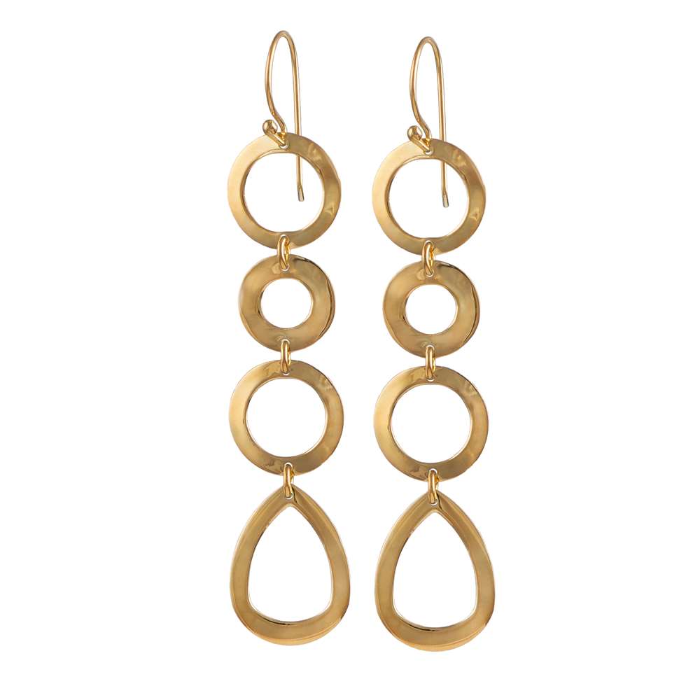 Gold Plated Silver Earrings - Long