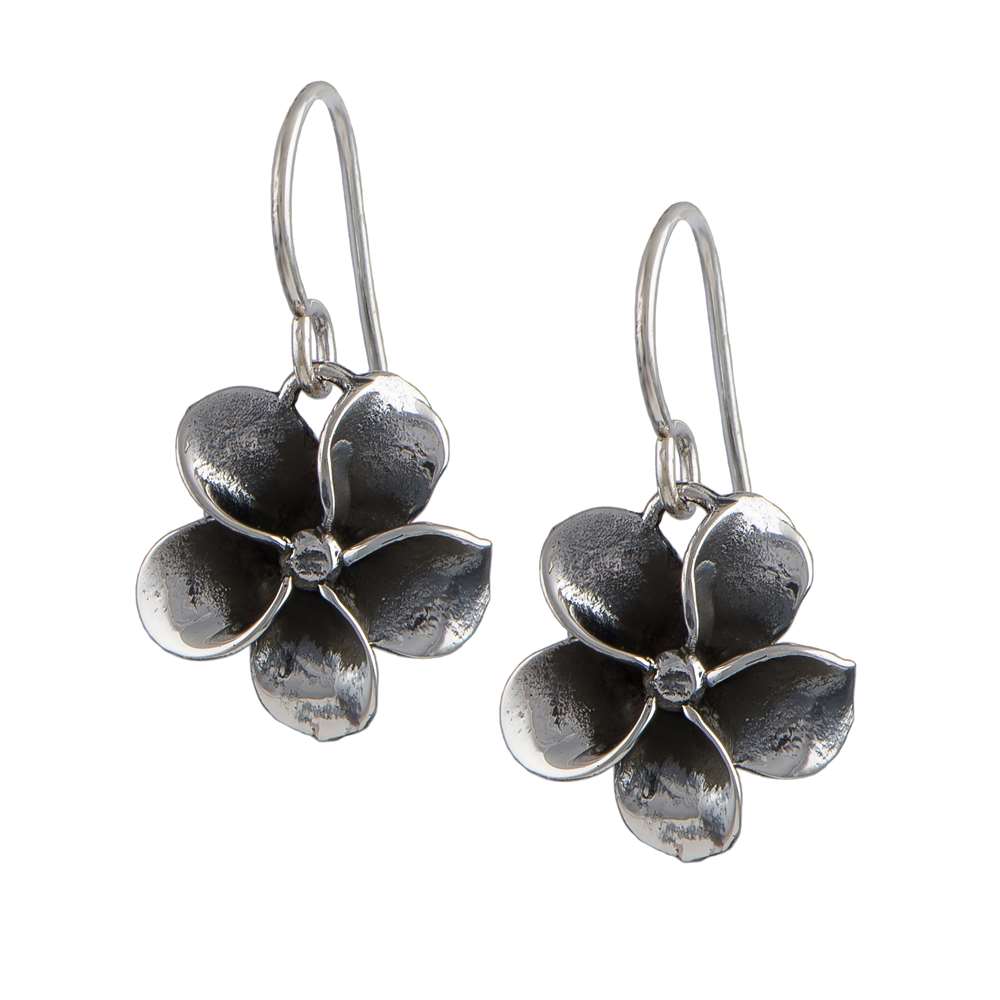 Silver Earrings - Flower