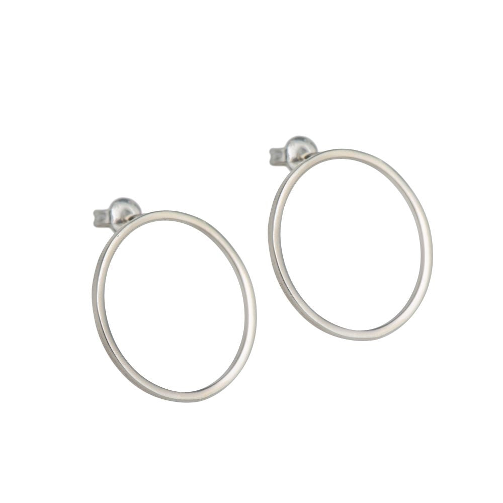 Hollow circle hotsell stud earrings