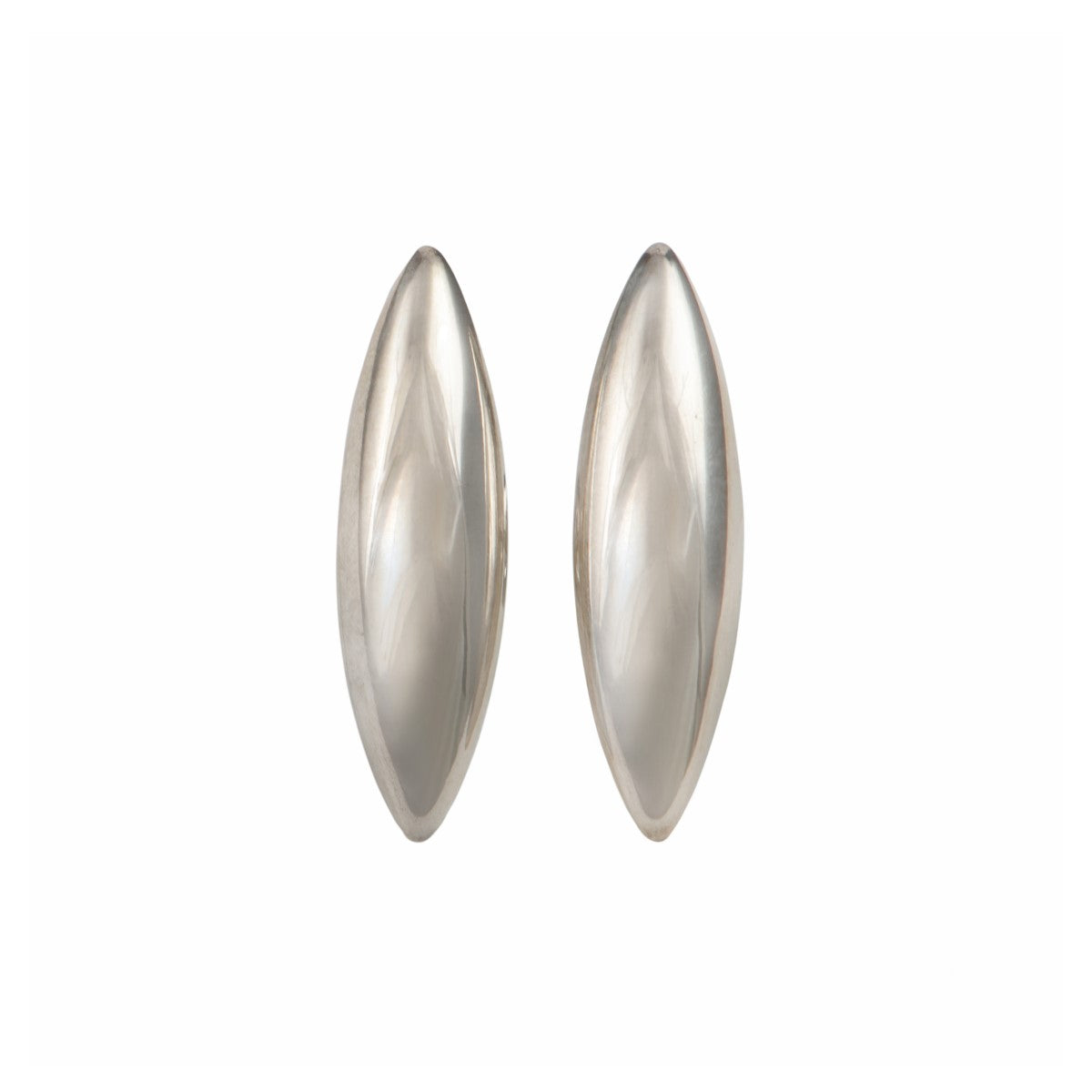 Sterling Silver Stud Earrings shaped like a Rice Grain