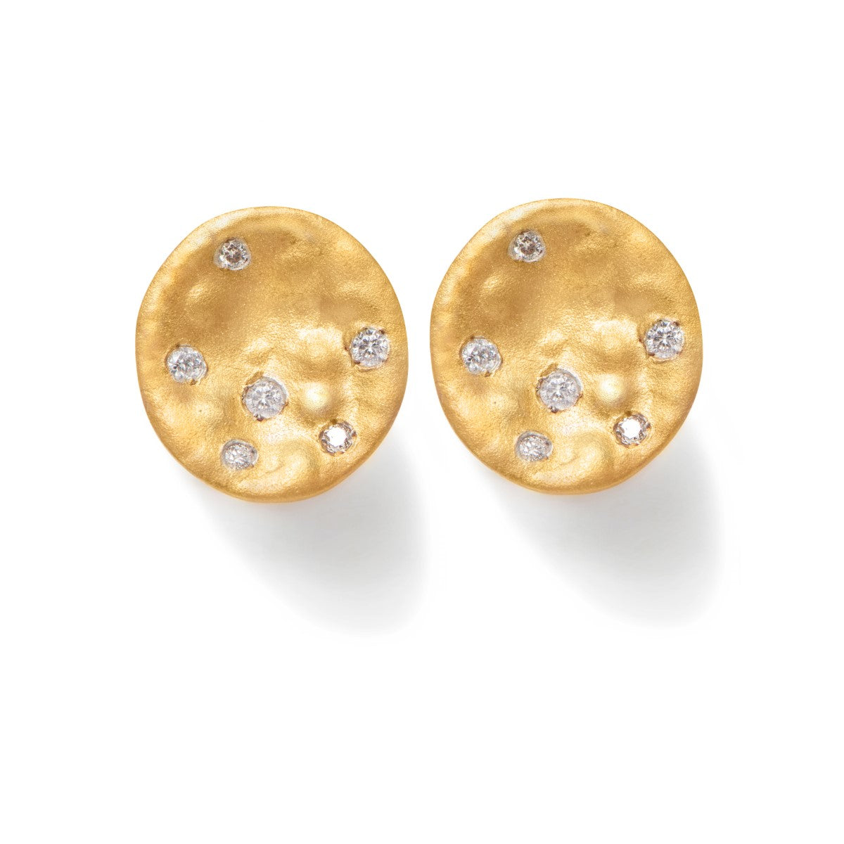 Earrings in 9k Yellow Gold with Diamonds