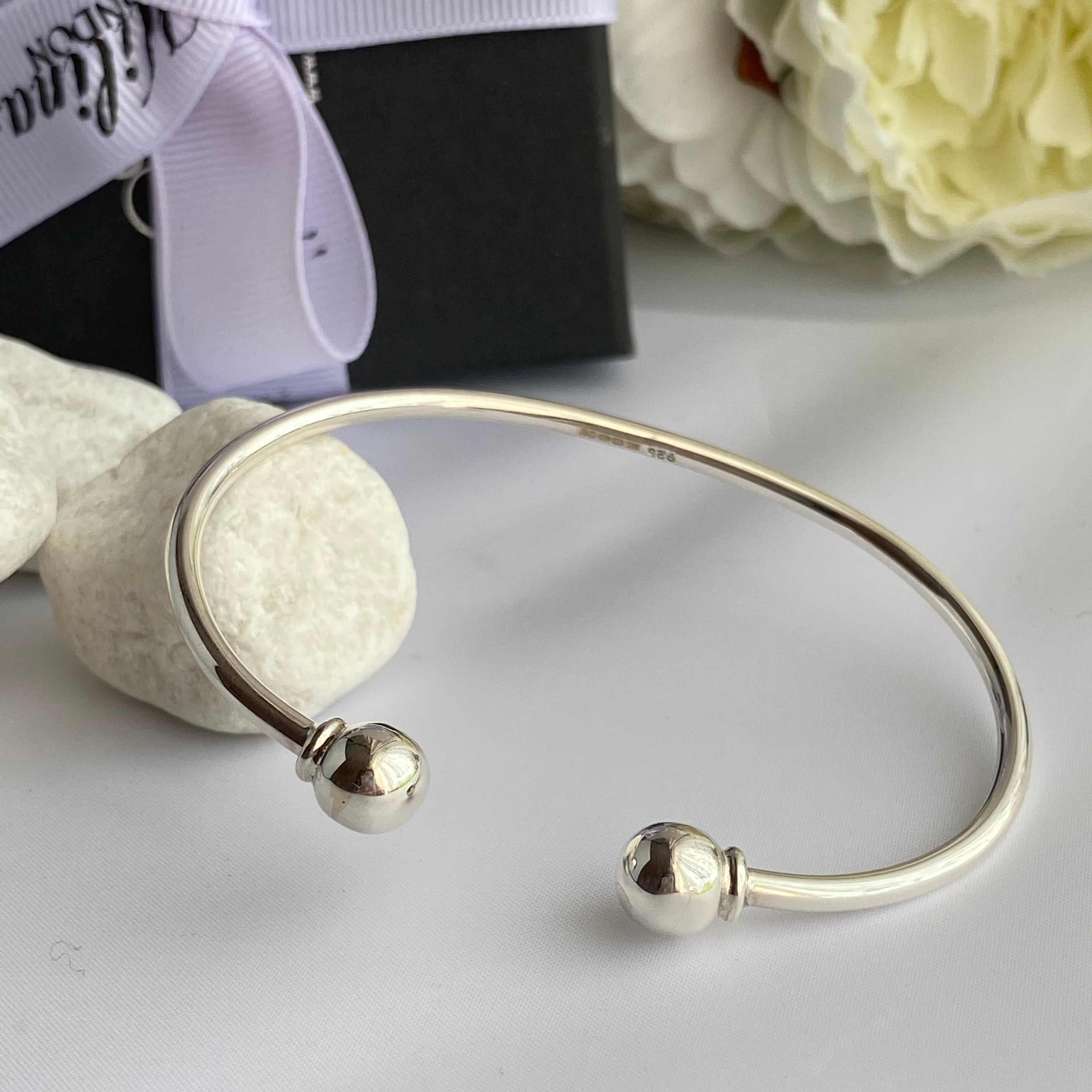 Sterling Silver Cuff with Spheres