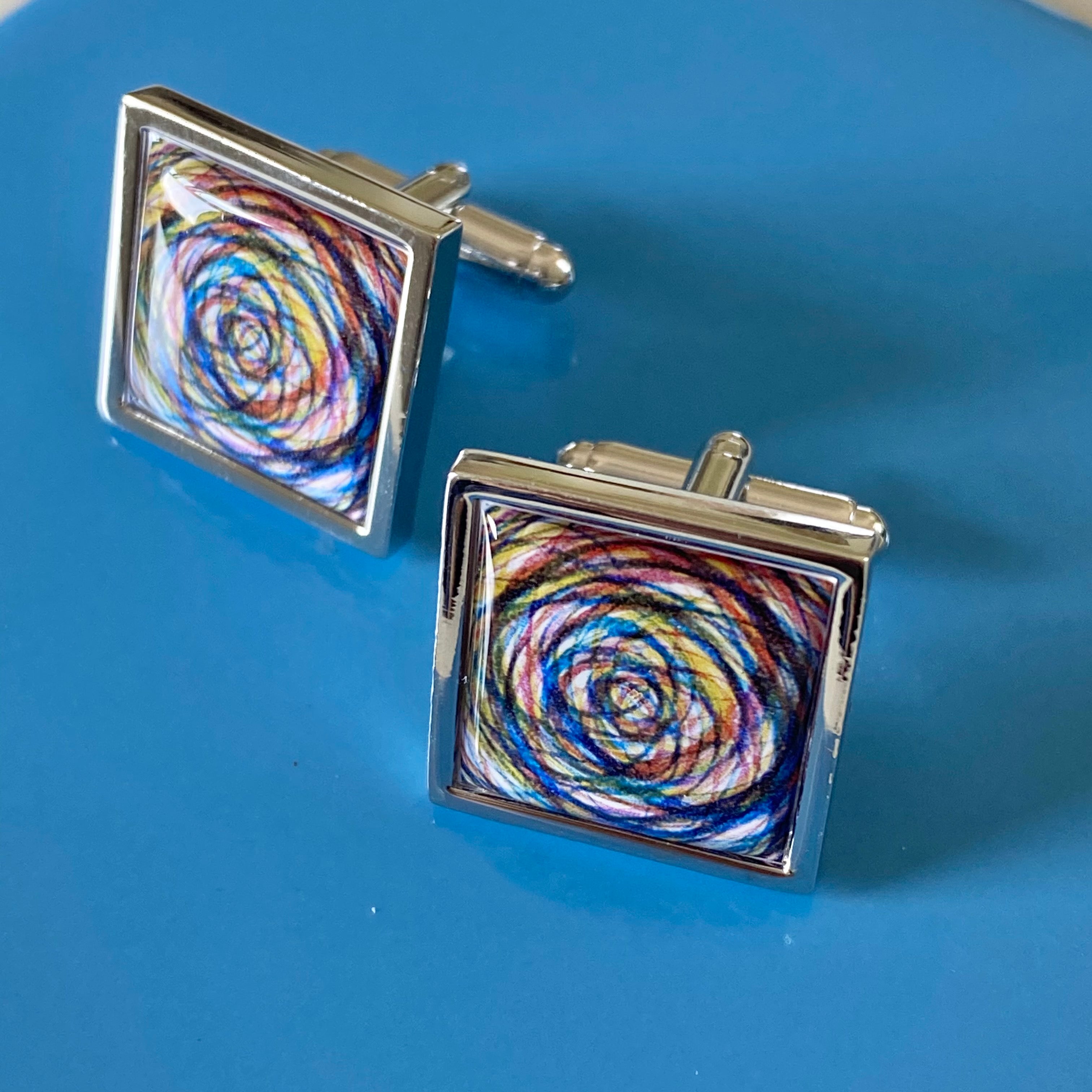 Cufflinks - Colour Swirl