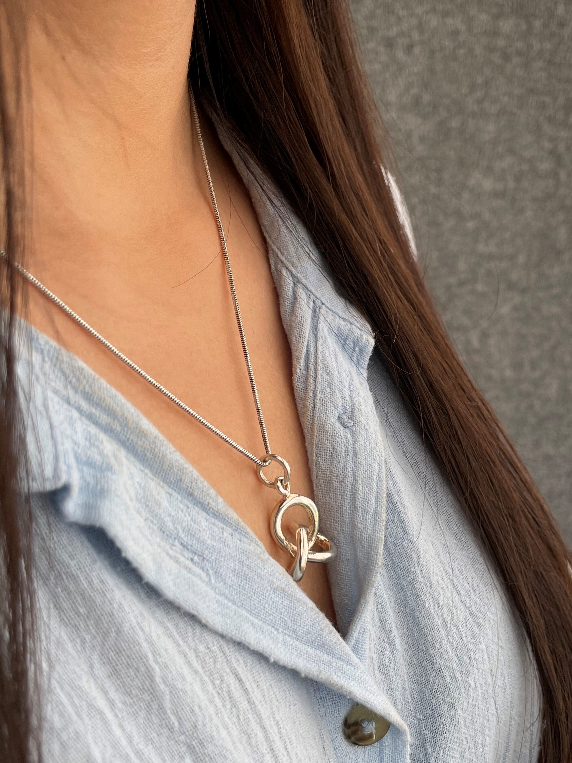 Sterling Silver Infinity Pendant Necklace