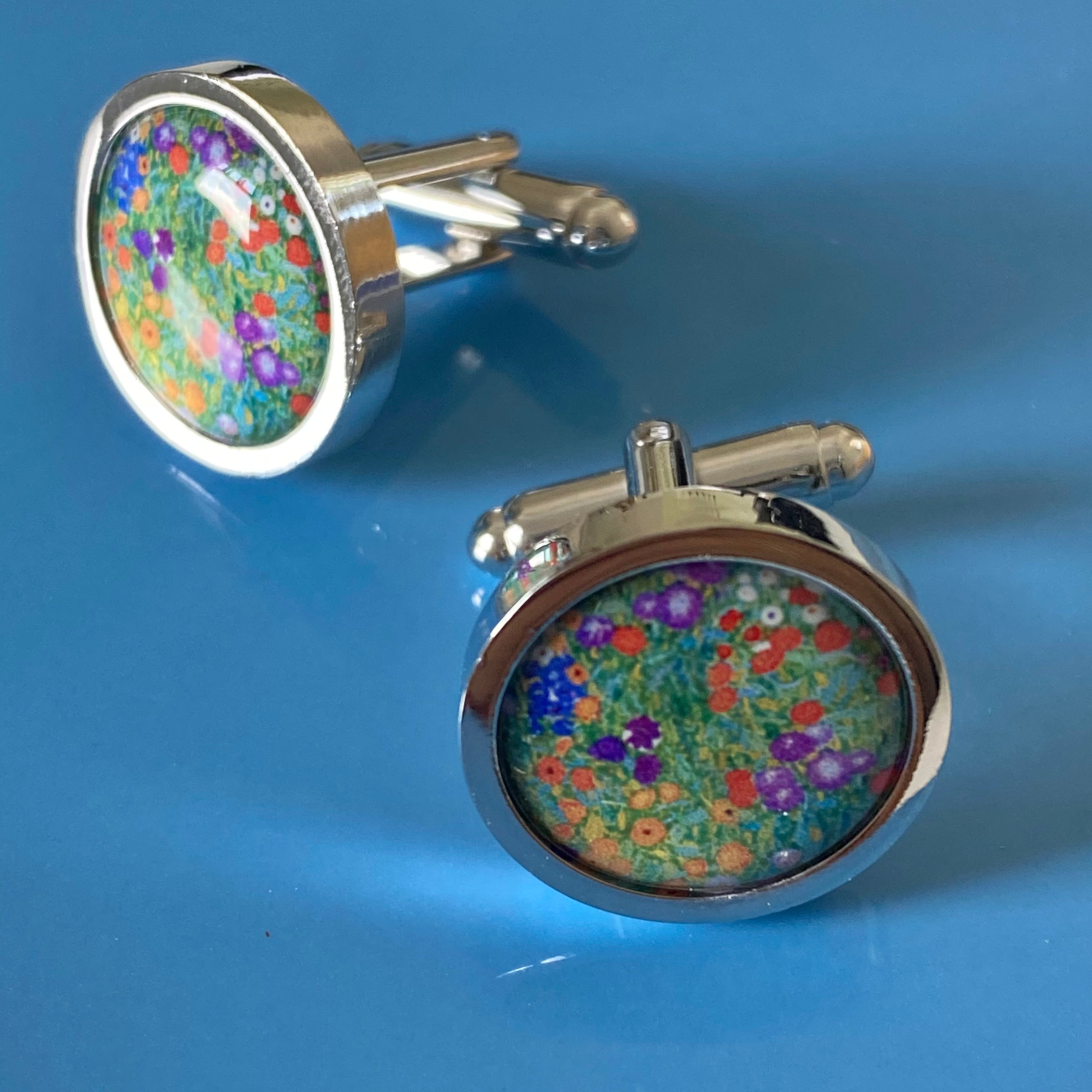 Cufflinks - Klimt Flower Garden