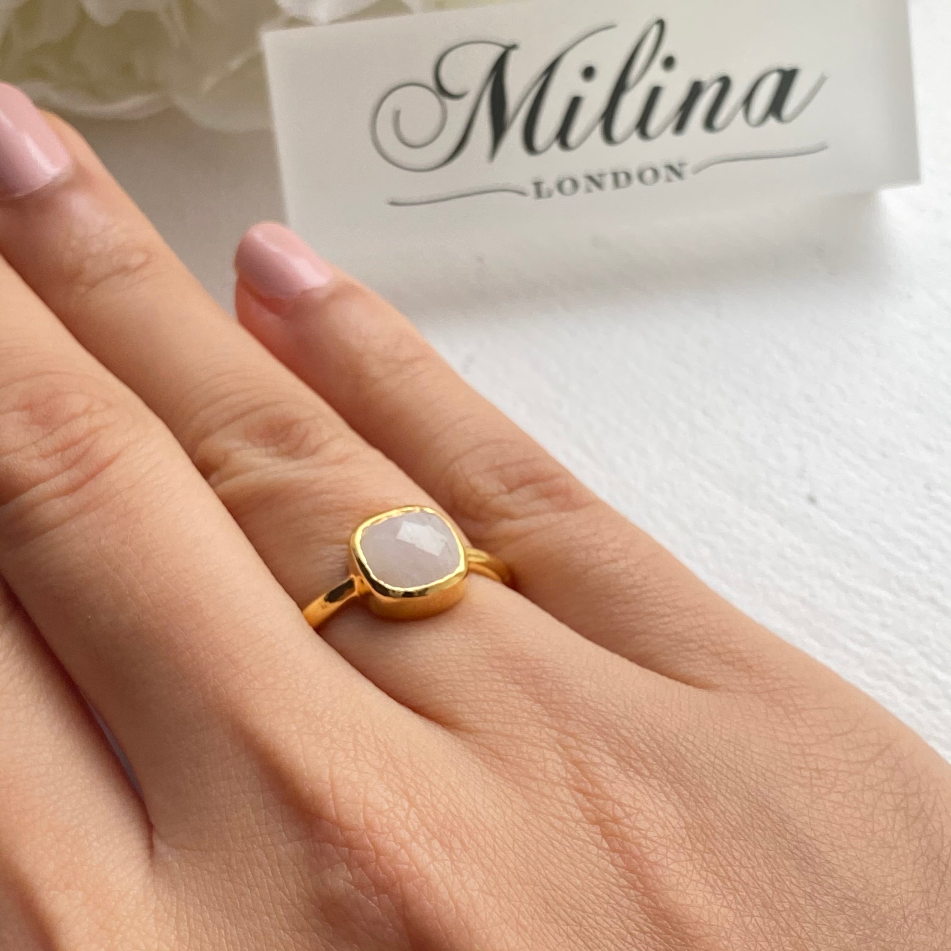 Goldplated Moonstone Ring