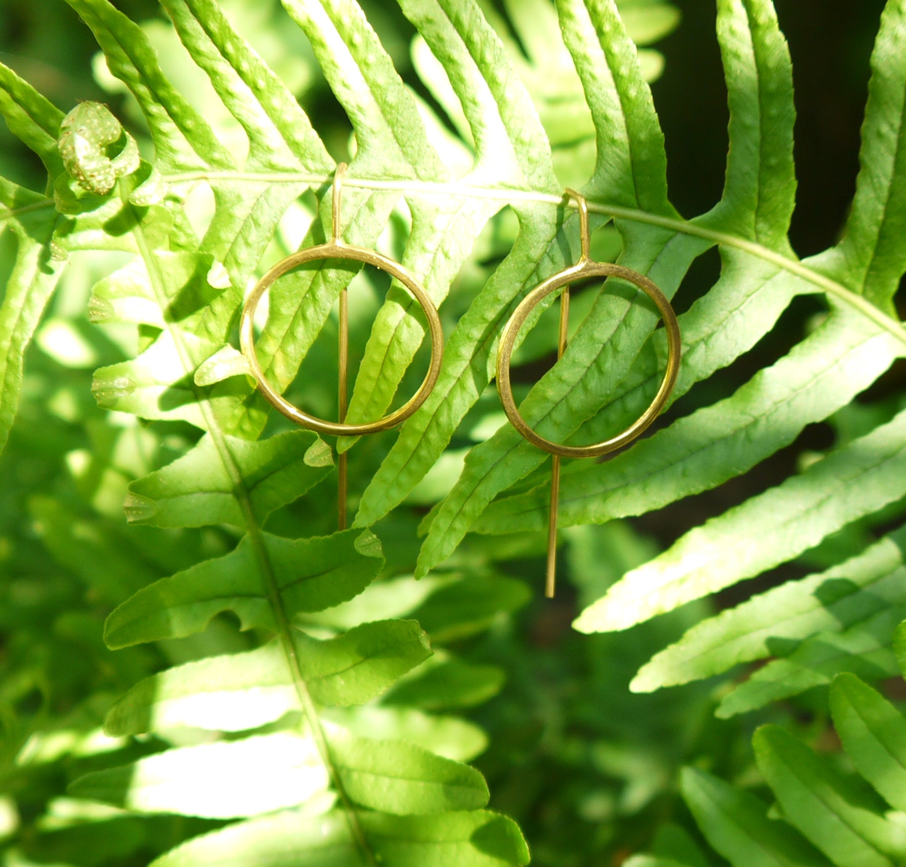 Silver Hollow Circle Earrings