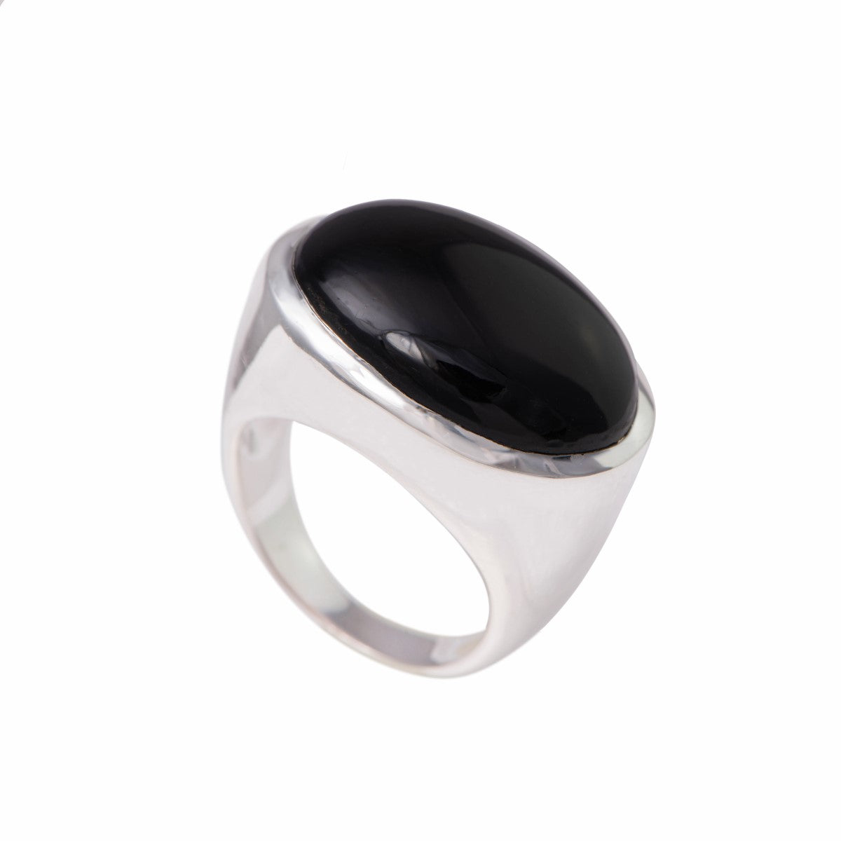 Beautifully Detailed Large Black Onyx Ring Statement Sterling