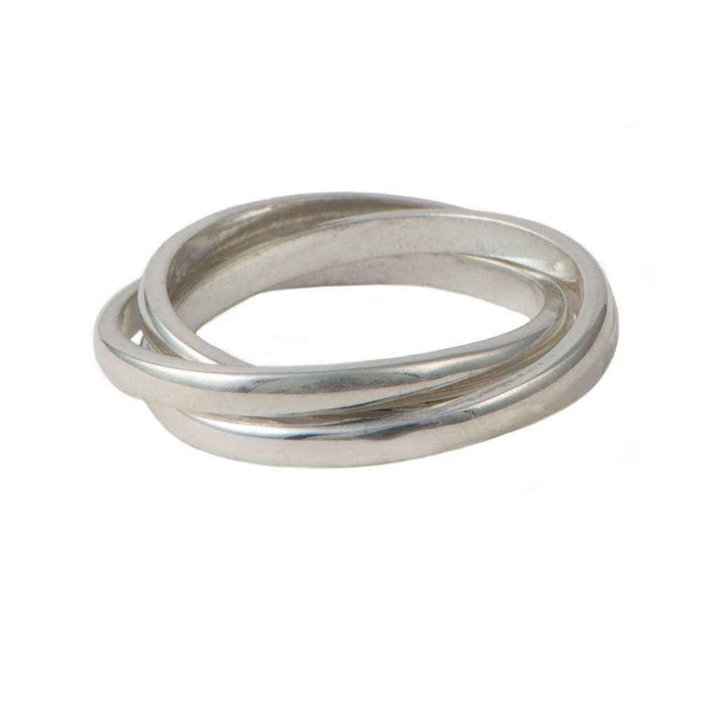 Intertwined Silver Ring - 3 Bands