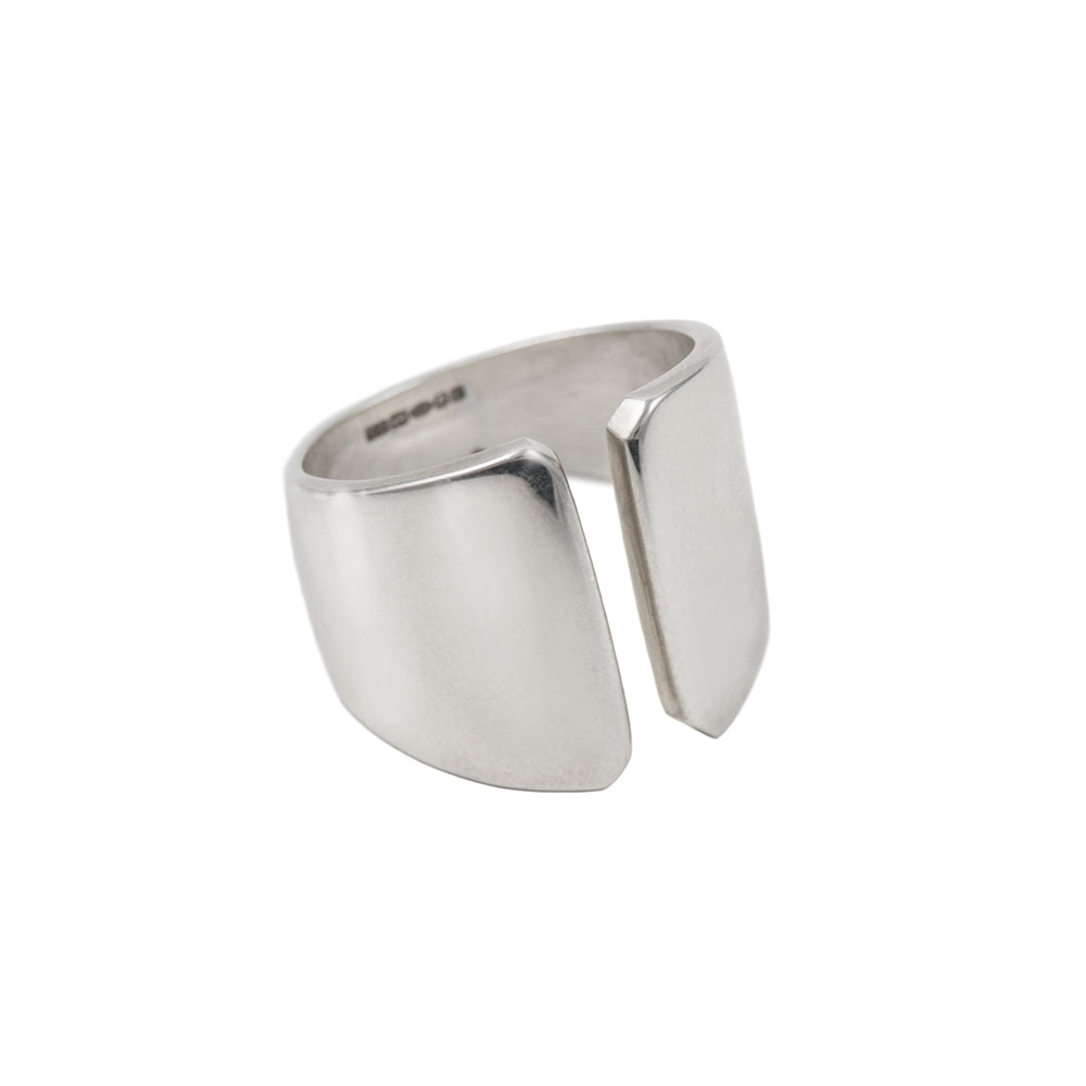 Sterling Silver Wide Chunky Gap Ring