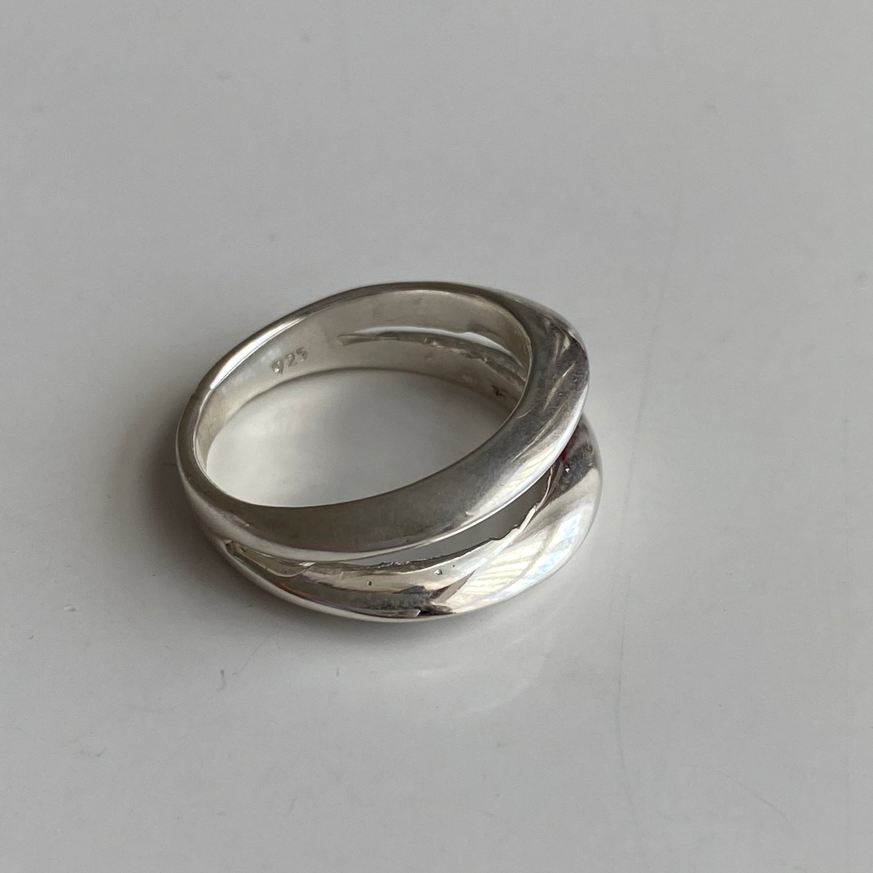 Sterling Silver Two Line Ring