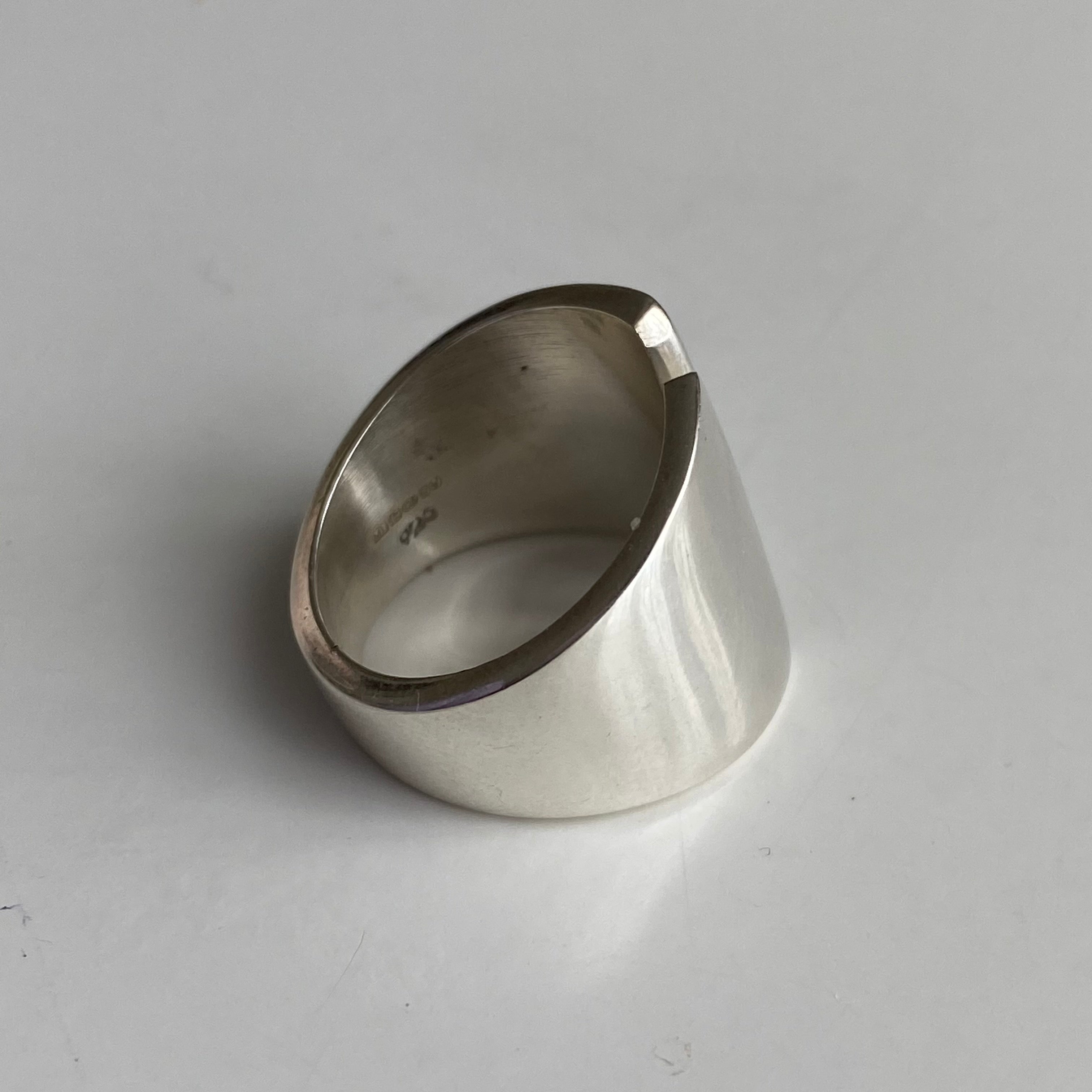 Sterling Silver Wide Chunky Gap Ring