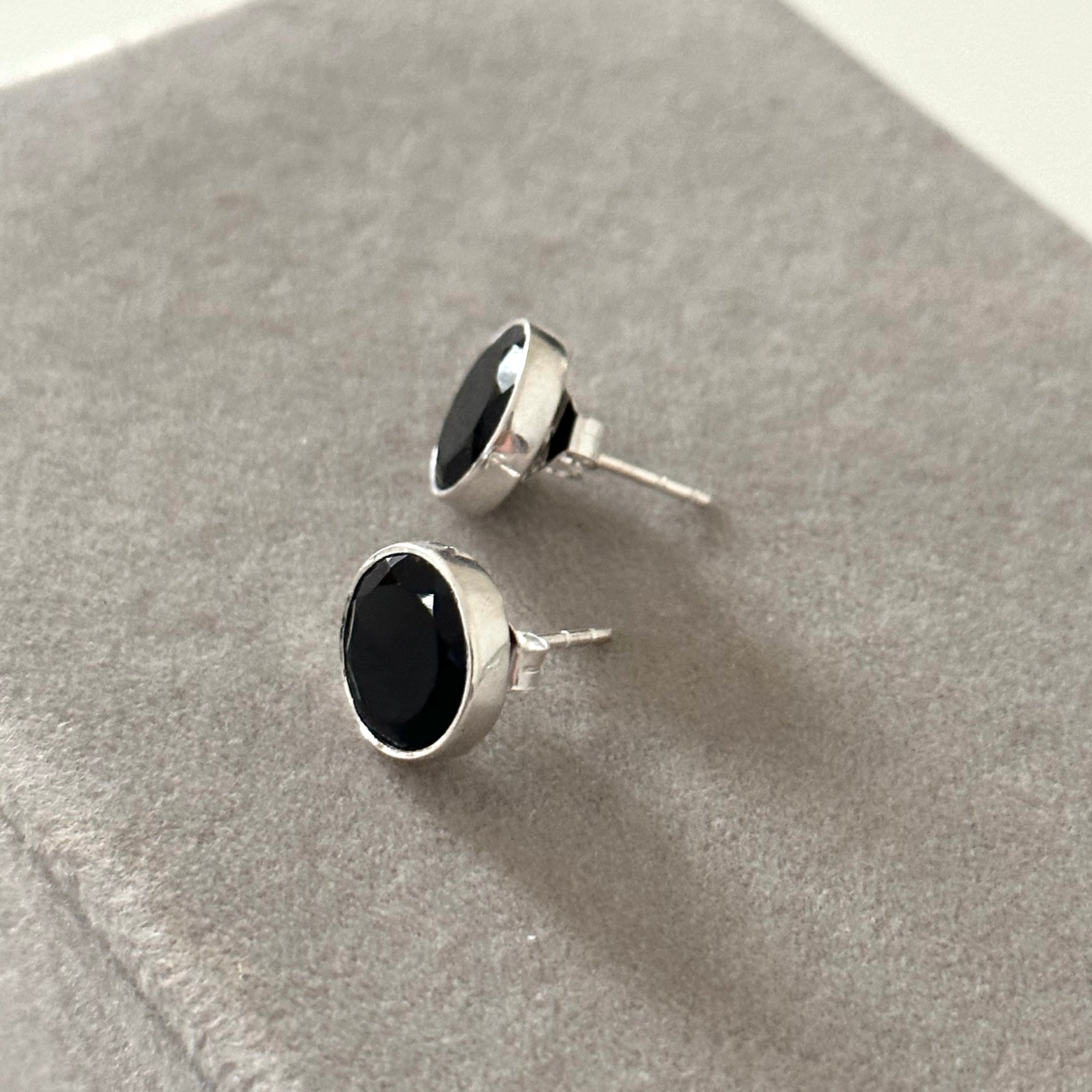 Onyx stud earrings in 2025 sterling silver