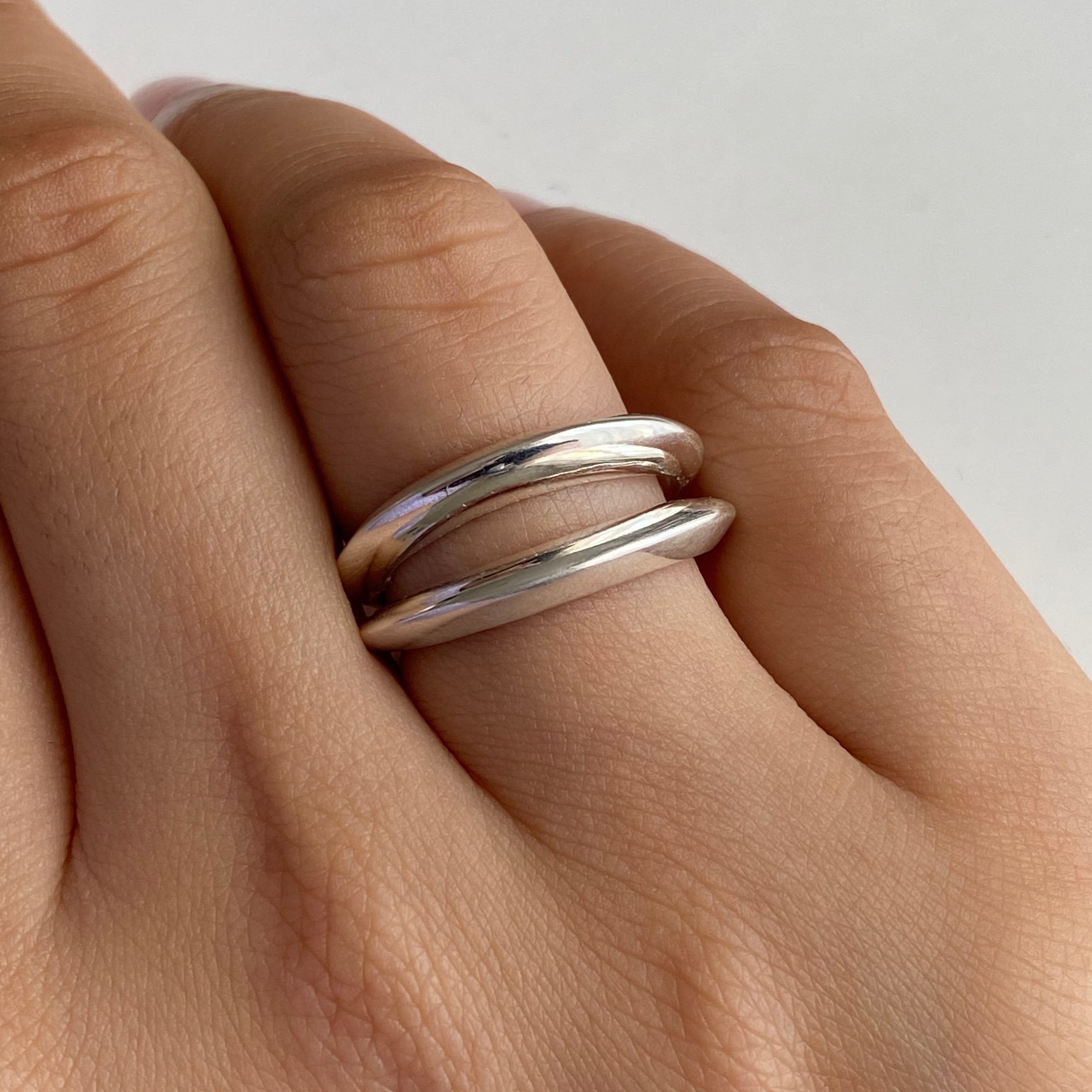 Sterling Silver Two Line Ring