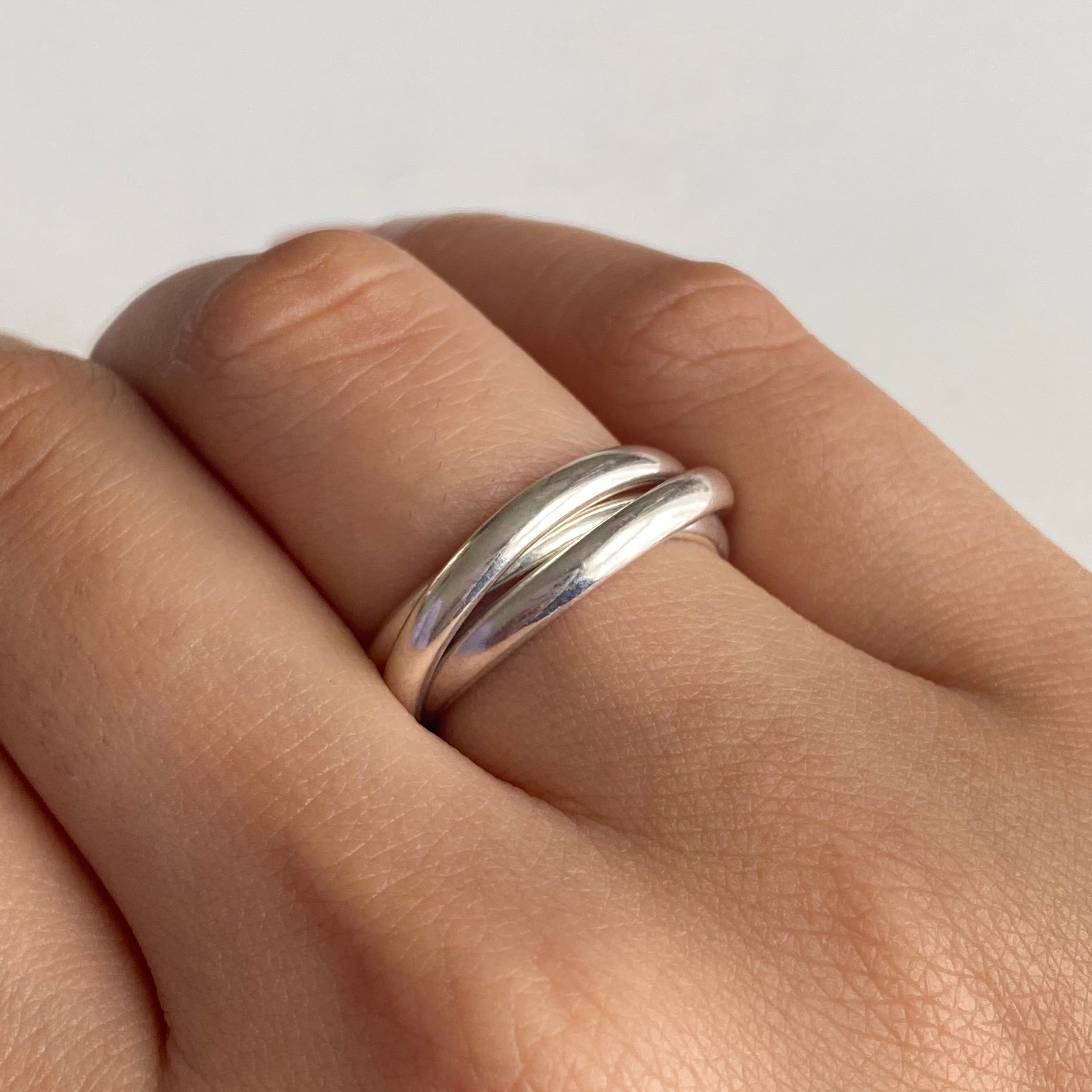 Intertwined Sterling Silver Ring - 3 Bands