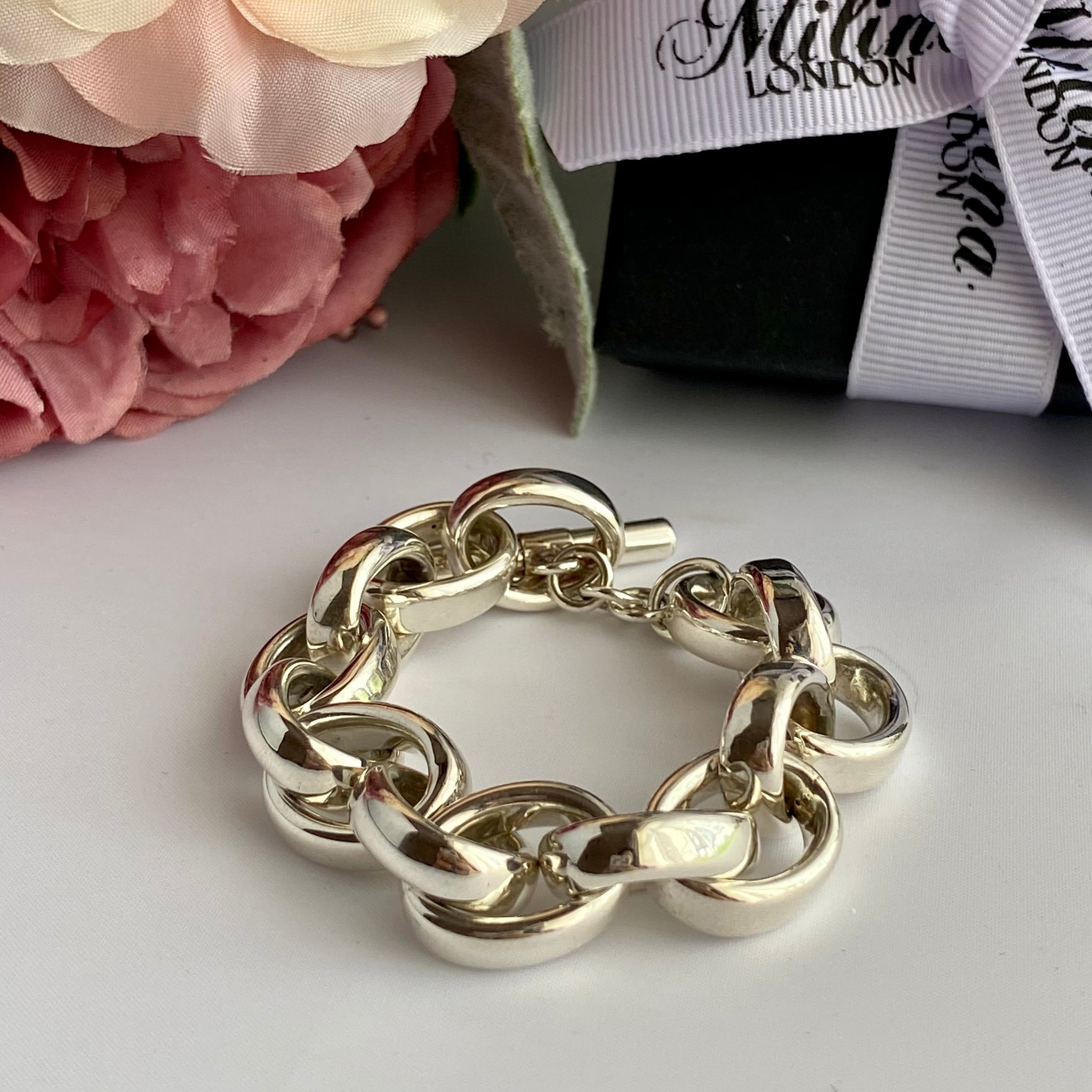 Chunky sterling sales silver bracelets