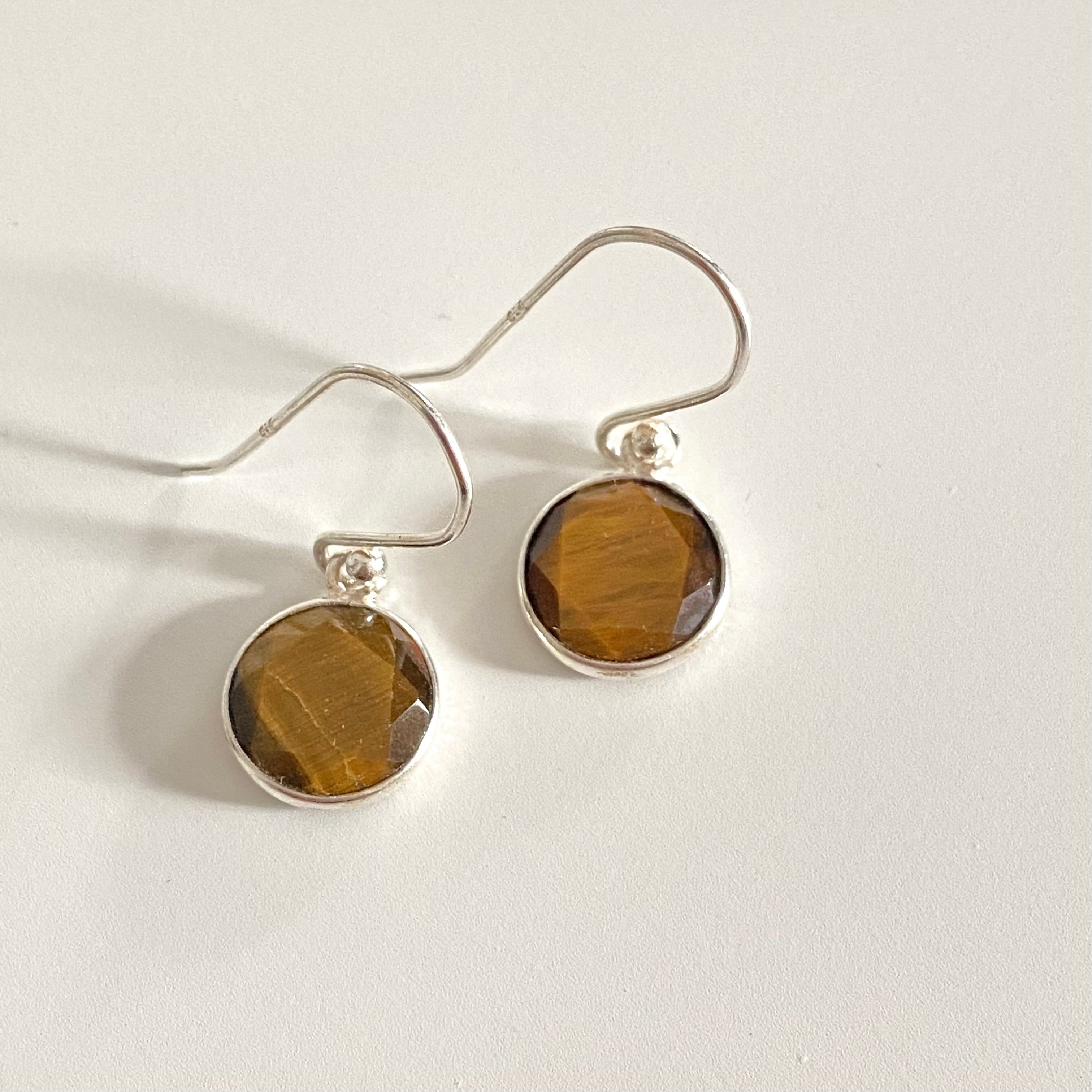 Tiger's Eye Sterling Silver Earrings 