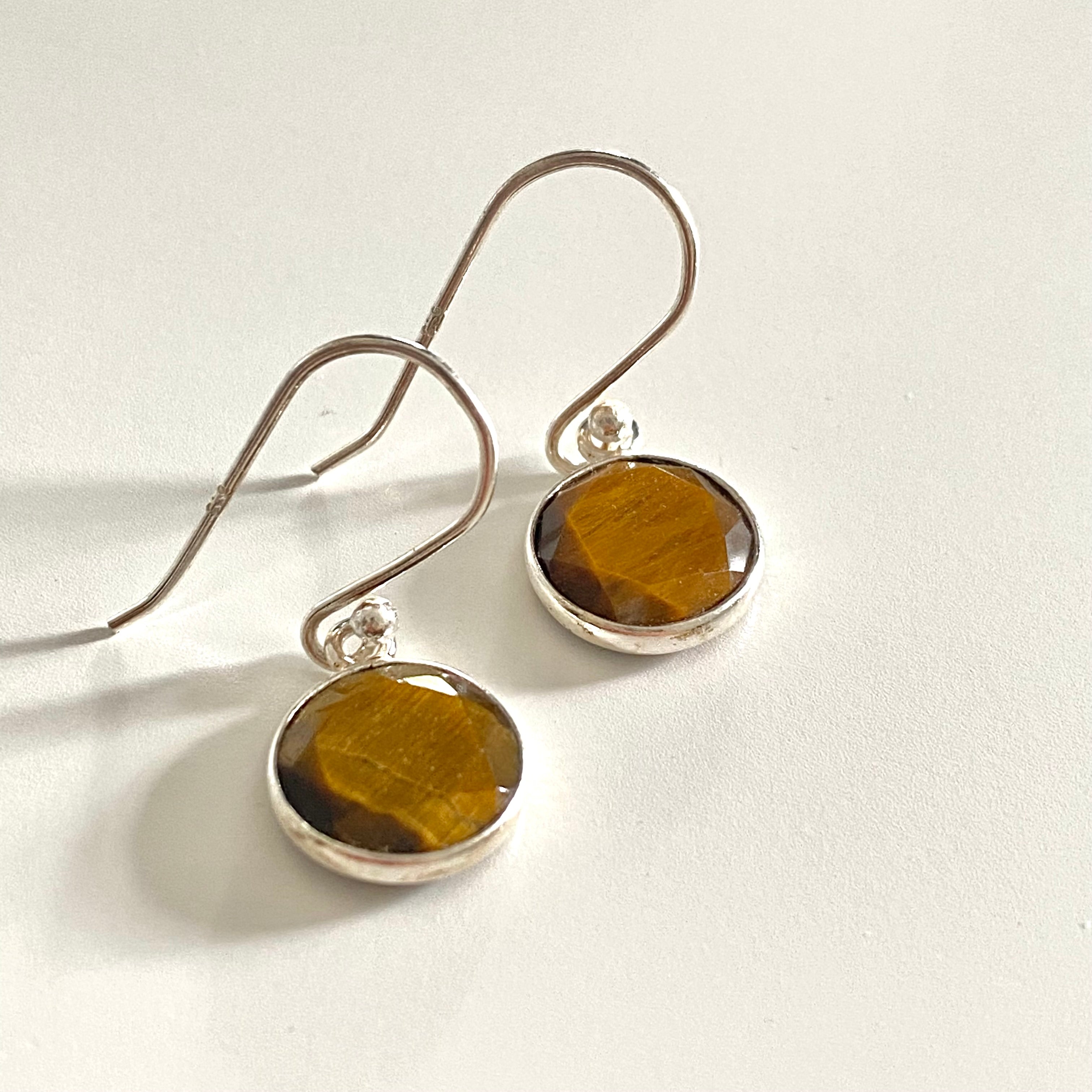 Tiger's Eye Sterling Silver Earrings 